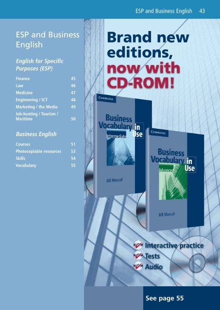 Brand new editions, now with CD-ROM! - Cambridge University Press