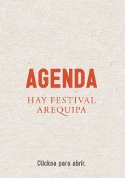 AGENDA HAY FESTIVAL AREQUIPA