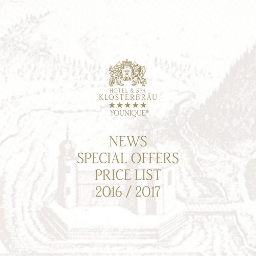 Hotel Klosterbräu & SPA - Rates 2016/2017