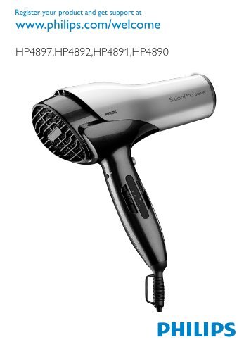 Philips SalonDry Pro SÃ¨che-cheveux - Mode dâemploi - MSA