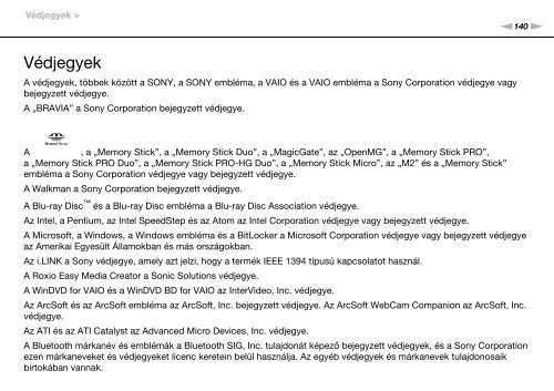 Sony VPCW22Z1R - VPCW22Z1R Istruzioni per l'uso Ungherese