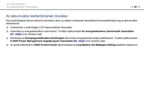 Sony VPCW22Z1R - VPCW22Z1R Istruzioni per l'uso Ungherese