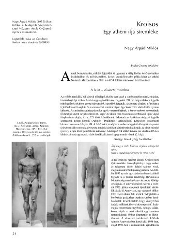 Kroisos. Egy athéni ifjú síremléke - Ókor