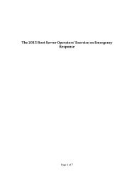 The 2015 Root Server Operators’ Exercise on Emergency Response