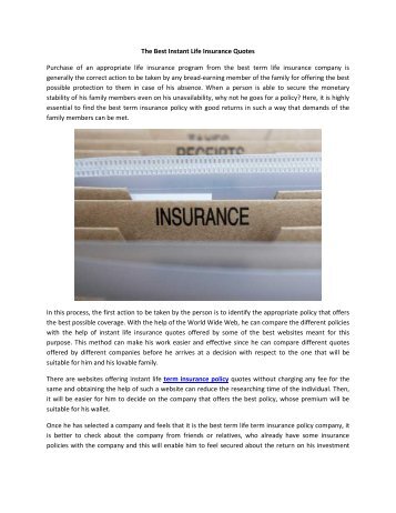 The Best Instant Life Insurance Quotes Delectable Instant Life Insurance Quote The Best Instant Life Insurance Quotes Delectable Instant Life Insurance Quote