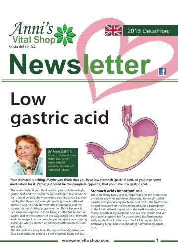 Low  gastric acid