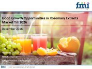Good Growth Opportunities in Rosemary Extracts Market Till 2026