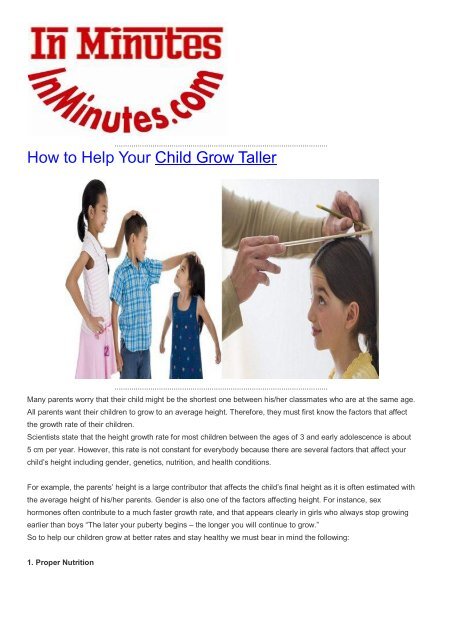 How To Help Your Child Grow Taller how-to-help-your-child-grow-taller