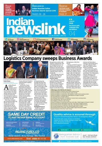 Indian Newslink Dec 1, 2016 Digital Edition