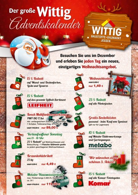 Wittig Flyer Weihnachten