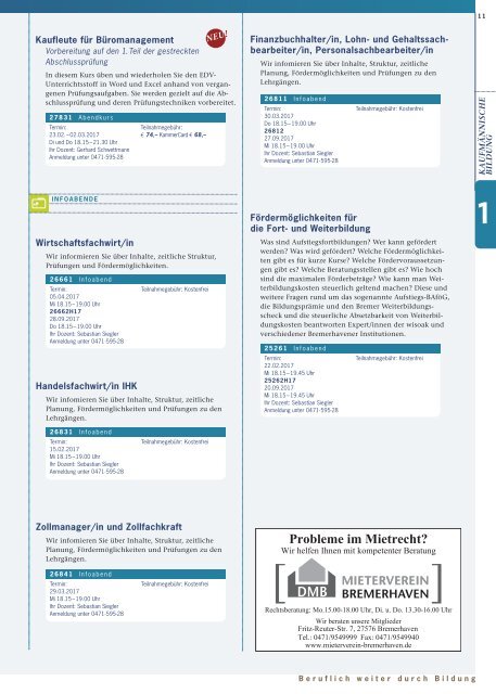 wisoak  Bremerhaven Programm Berufliche Bildung 2017