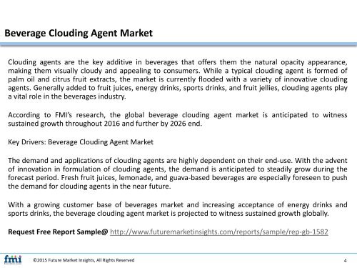 Beverage Clouding Agent Market