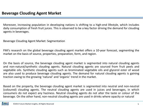 Beverage Clouding Agent Market