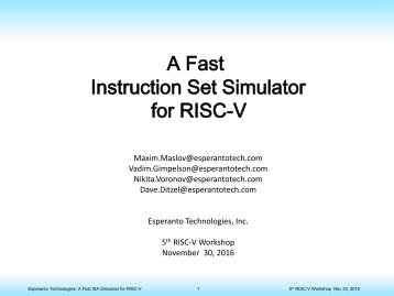 Instruction Set Simulator for RISC-V