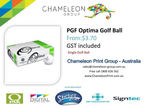 PGF Optima Golf Ball - Chameleon Print Group