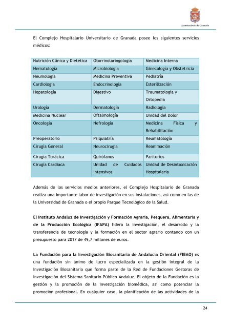 GRANADA CIUDAD DE LA CIENCIA Y LA INNOVACIÓN