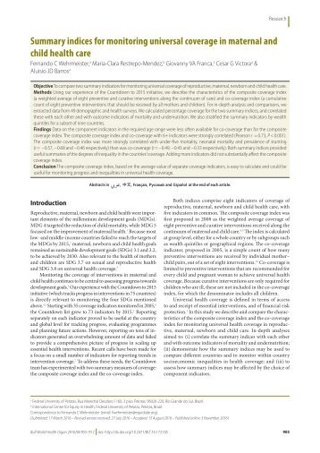 important indicators characteristics reproductive