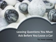 Leasing Questions You Must Ask Before You Lease a Car