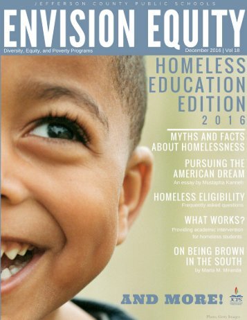 Envision Equity - December 2016 Special Homeless Education Edition 