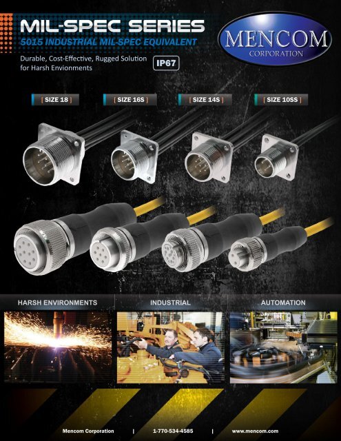 Mencom MIL-Spec Industrial 5015 Equivalent Connectors