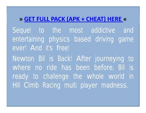 Hill Climb Racing 2_v0.99.0.APK + CHEAT FREE DOWNLOAD