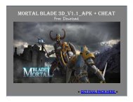 Mortal Blade 3D_v1.1_APK + CHEAT FREE DOWNLOAD