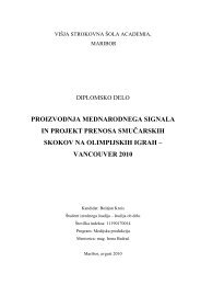 proizvodnja mednarodnega signala in projekt prenosa ... - Academia