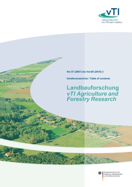 Landbauforschung vTI Agriculture and Forestry Research