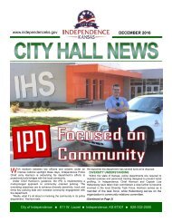 City of Independence December 2016 NewsletterFINAL