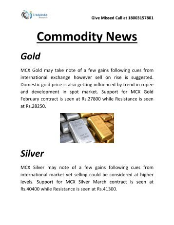 Share Market and Commodity News