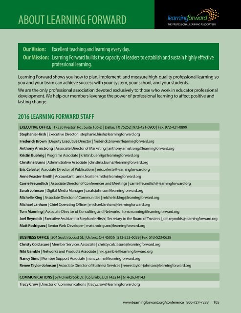 learning-forward-2016-annual-conference-program