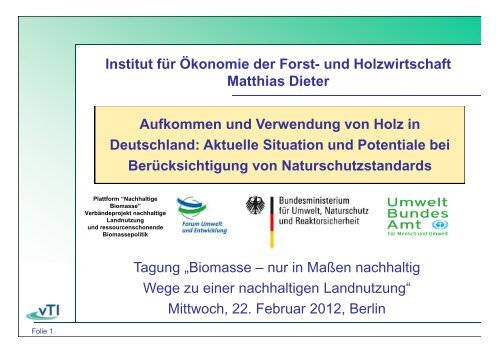 Gliederung - Forum Umwelt und Entwicklung