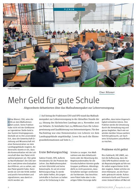 Landtagskurier, Ausgabe 8/2016