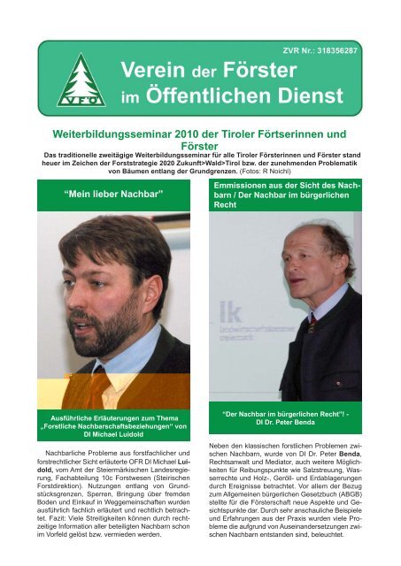 3/2010 - Der Verband Österreichischer Förster