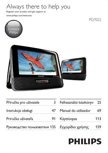 Philips Lecteur DVD portable avec double Ã©cran - Mode dâemploi - POL