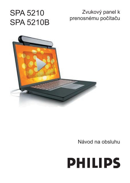 Philips Barre de son pour ordinateur portable - Mode d&rsquo;emploi - SLK