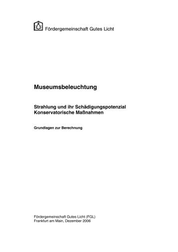 licht.de – Sonderveröffentlichung Museumsbeleuchtung