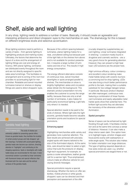 licht.wissen No. 06 "Shop Lighting - Attractive and Efficient"