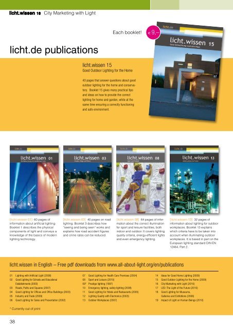 licht.wissen  No. 16 “City Marketing with Light“