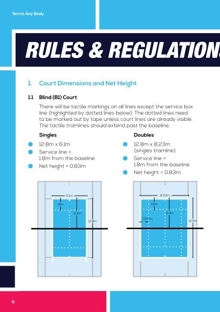 Guide to Visually Impaired Tennis