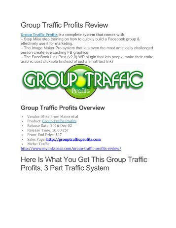 Group Traffic Profits coupon