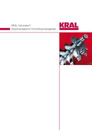 Kral VolumeterÂ®. Gesamtprogramm DurchflussmessgerÃ¤te.