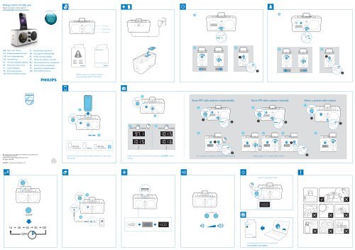 Philips Radio-r&eacute;veil pour iPod/iPhone - Guide de mise en route - DEU