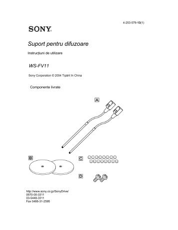 Sony WS-FV11 - WS-FV11 Istruzioni per l'uso Rumeno