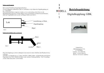 Betriebsanleitung Digitalkupplung GBK - Krois-Modell