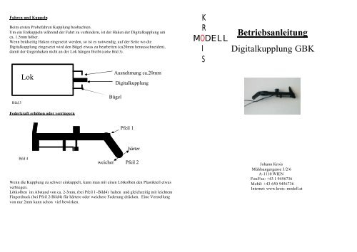 Betriebsanleitung Digitalkupplung GBK - Krois-Modell