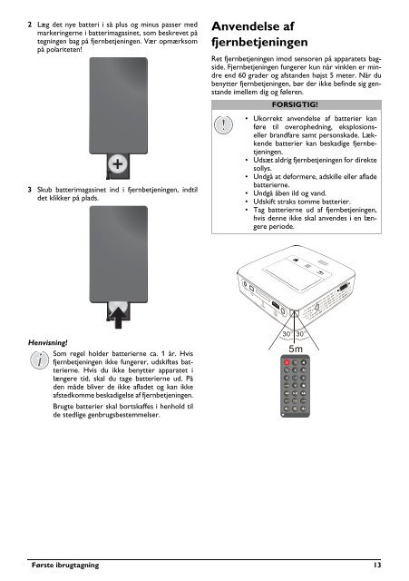 Philips PicoPix Projecteur de poche - Mode d&rsquo;emploi - DAN