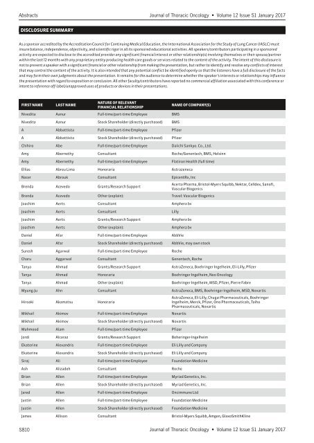 Journal Thoracic Oncology