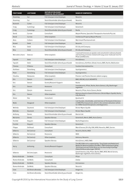 Journal Thoracic Oncology