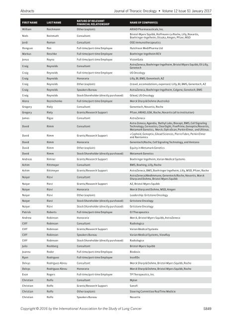 Journal Thoracic Oncology